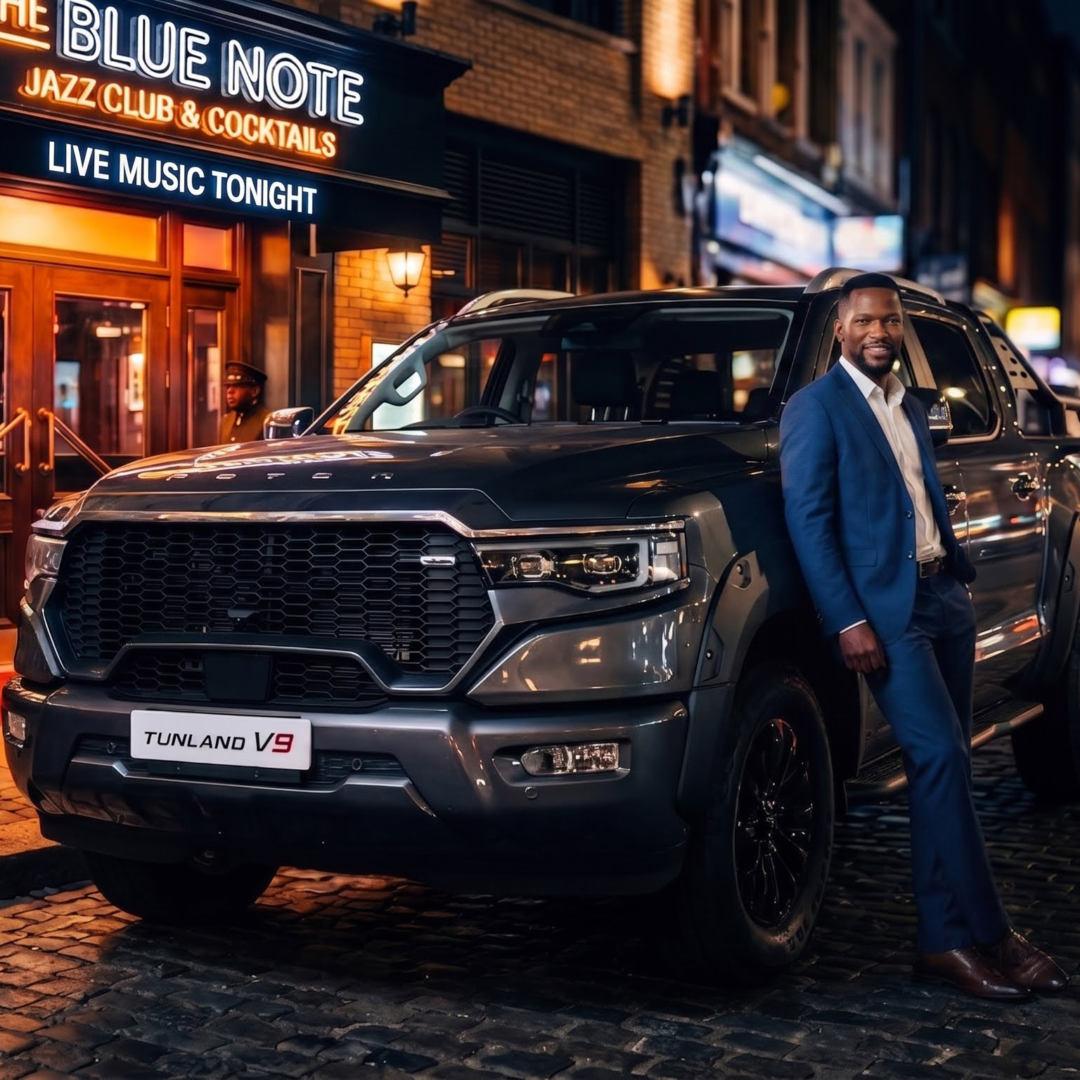 Sakhile with the Foton Foton V9
